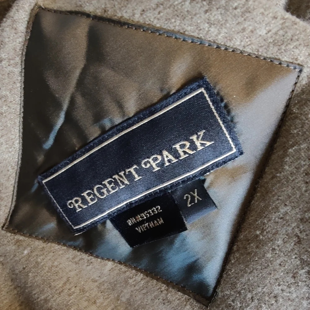 𝅺BEAUTIFUL Regent Park Iridescent Faux Mink Trimmed Coat EUC ❤️ - Picture 12 of 15